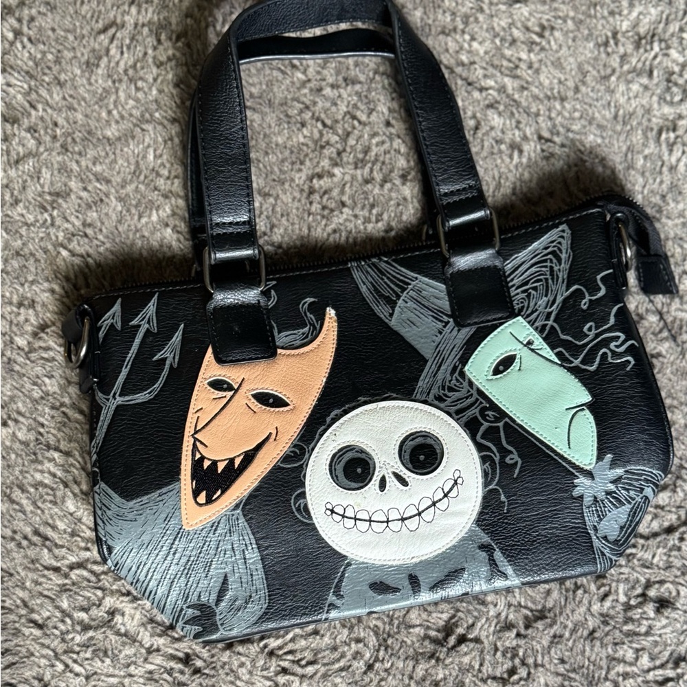 Like New Disney Black and Multicolor Nightmare Before Christmas Character Clutch